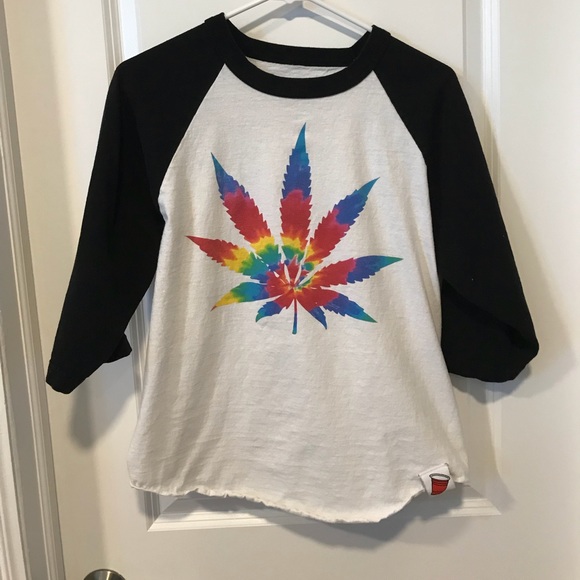 Booger Other - Tie Dye Marijuana Baseball Style Shirt